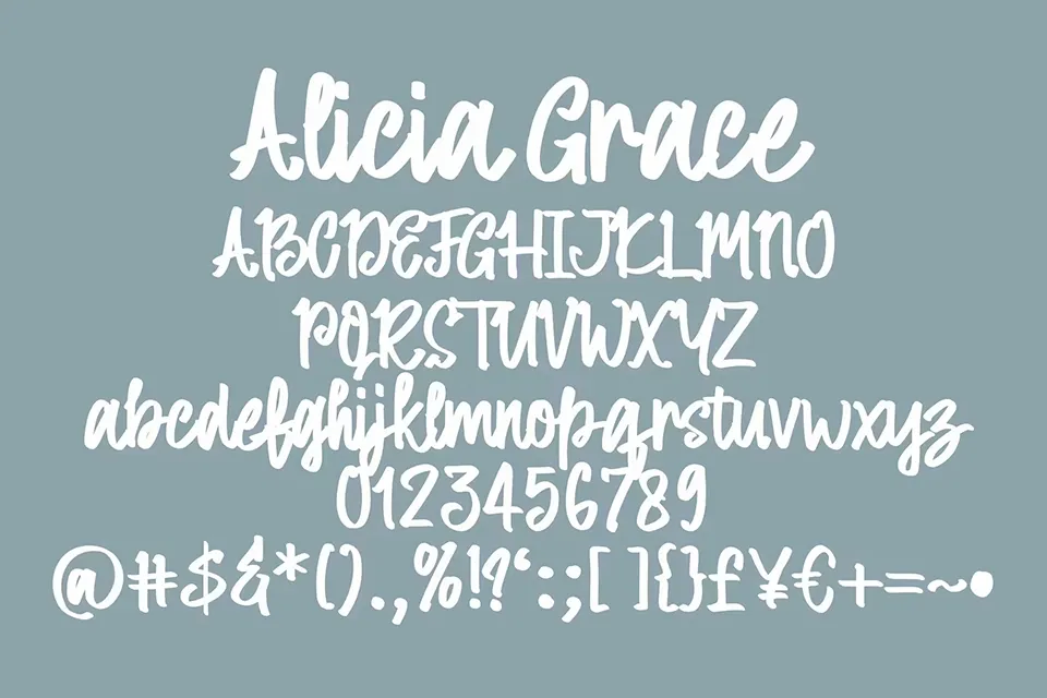 Alicia Grace Script Font
