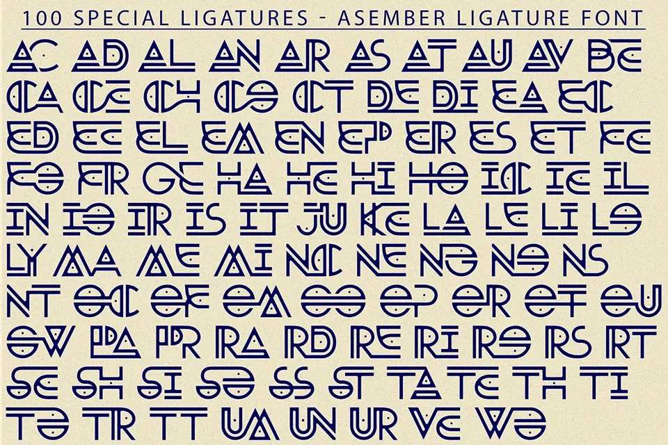 Asember Ligature Font
