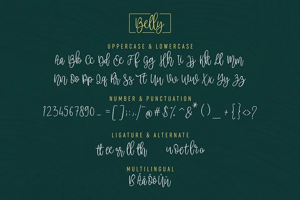 Belly Script Font