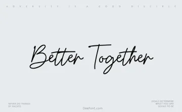 Better Together Handwritten Font
