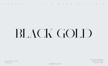 Black Gold Serif Font