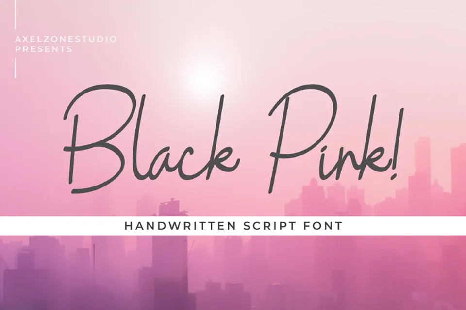 Black Pink Font