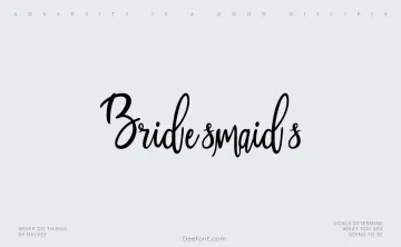 Bridesmaids Font