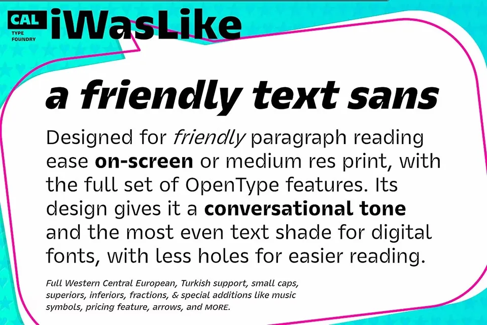 CAL iWasLike Pro Font