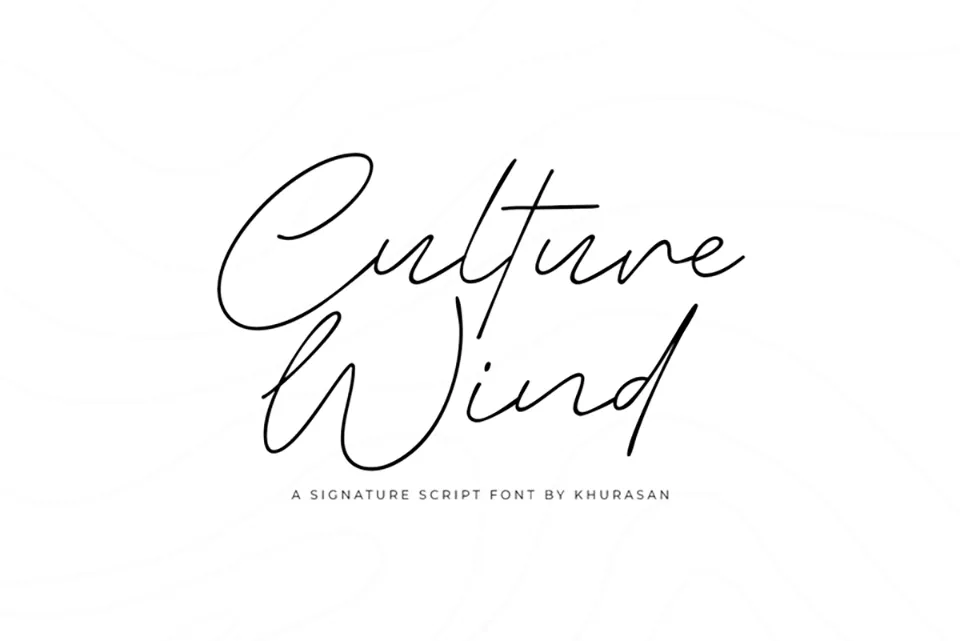 Culture Wind Font