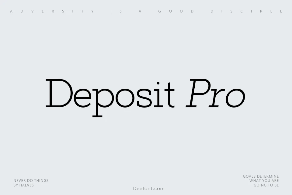 Deposit Pro Font Family