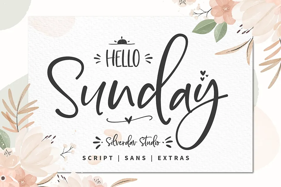 Hello Sunday Font Duo