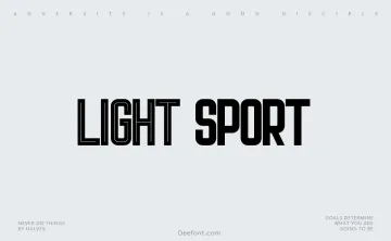 Light Sport Font