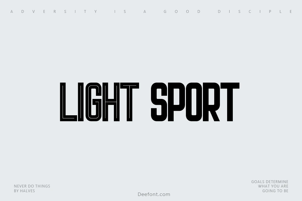 Light Sport Font