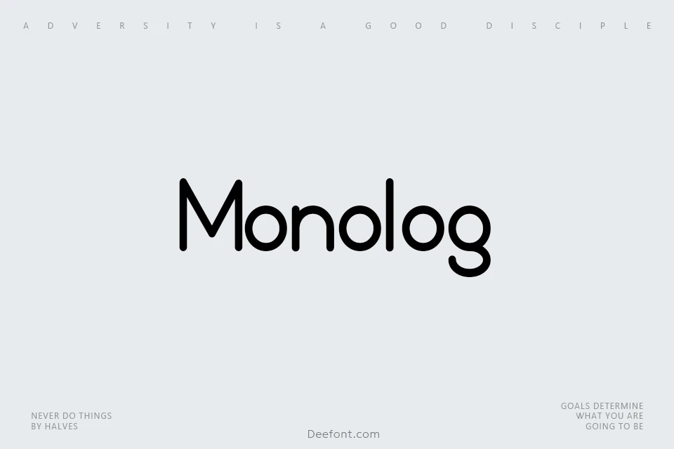Monolog Font Free Download Preview Deefont