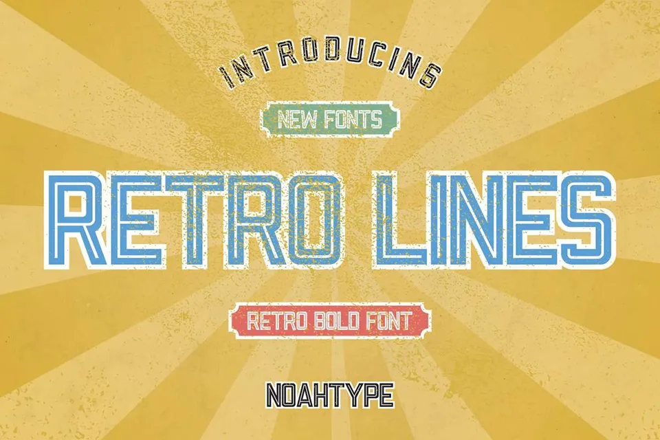 Retro Lines Font