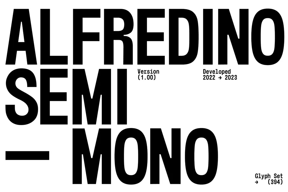 Alfredino Semimono Font