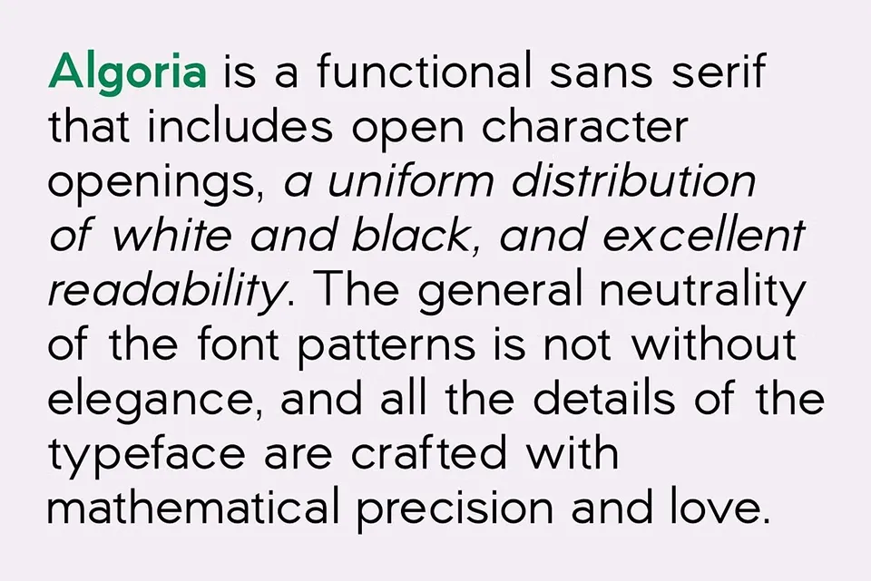 Algoria Font