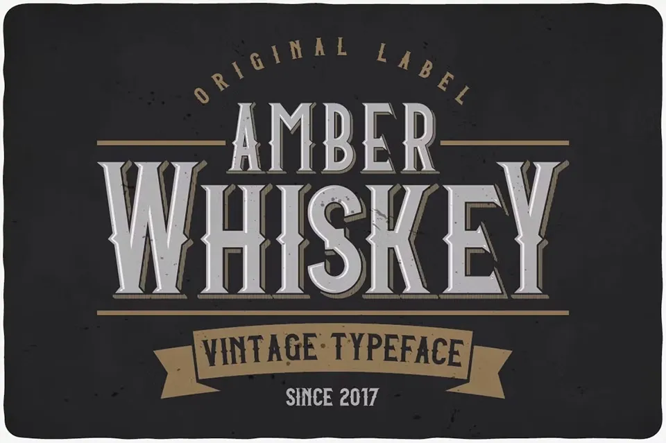 Amber Whiskey Typeface