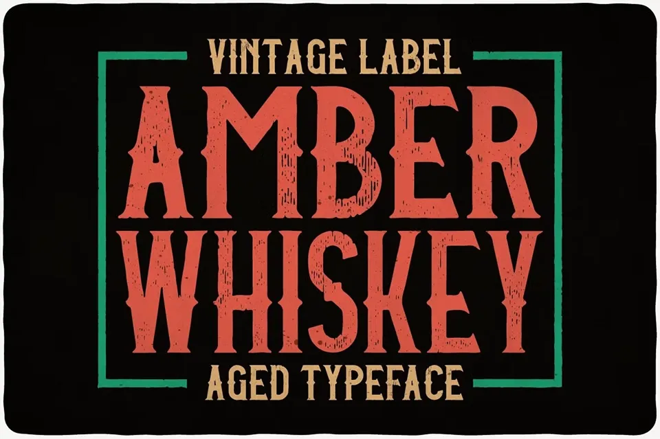 Amber Whiskey Typeface