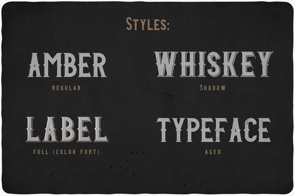 Amber Whiskey Typeface