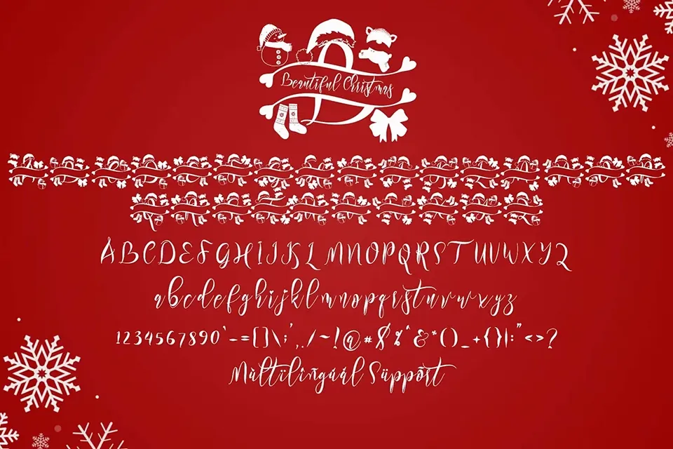 Beautiful Christmas Monogram Font