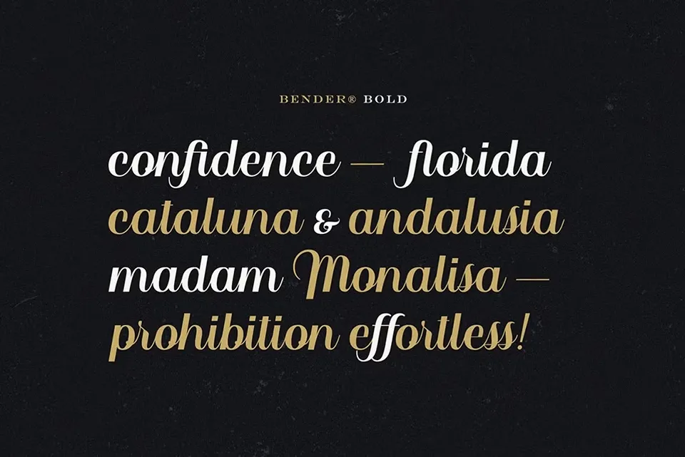 Bender Script Font