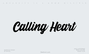 Calling Heart Script Font