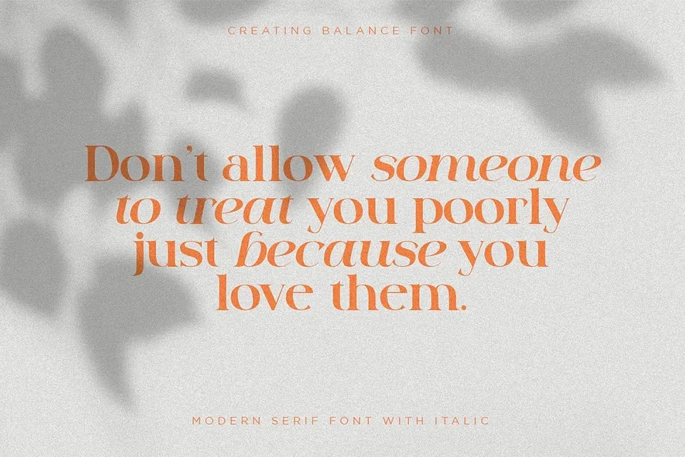 Creating Balance Font