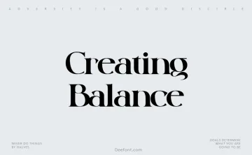 Creating Balance Font