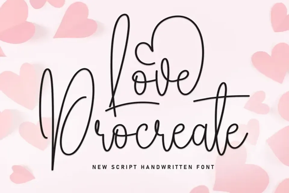 Love Procreate Script Font