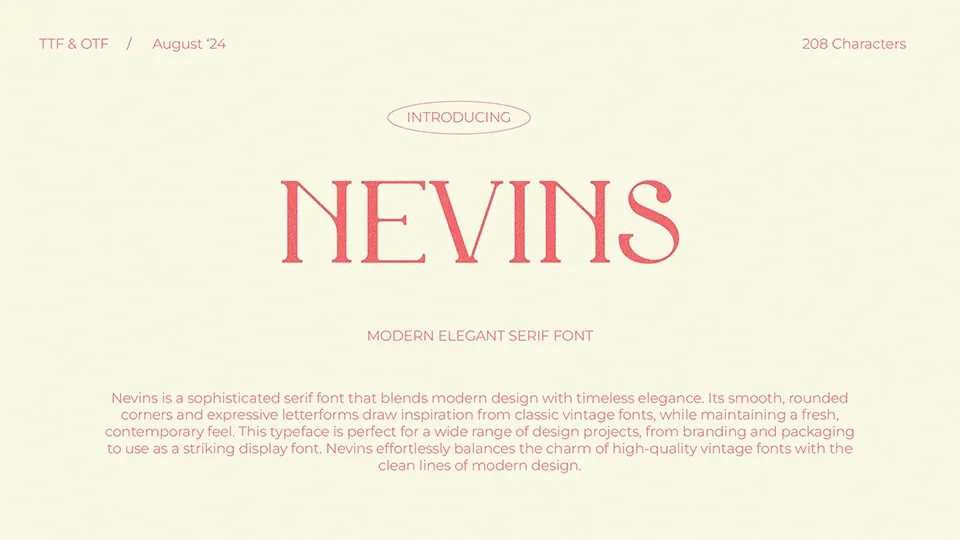 Nevins Font