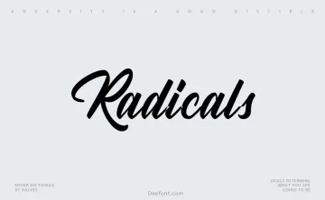 Radicals Font