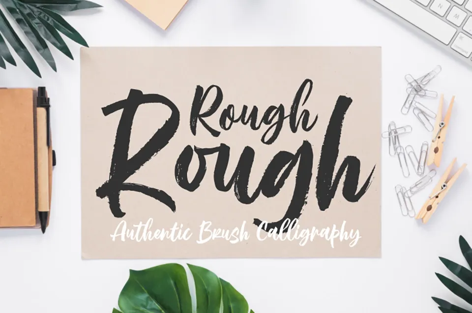 Rough Rough Brush Font