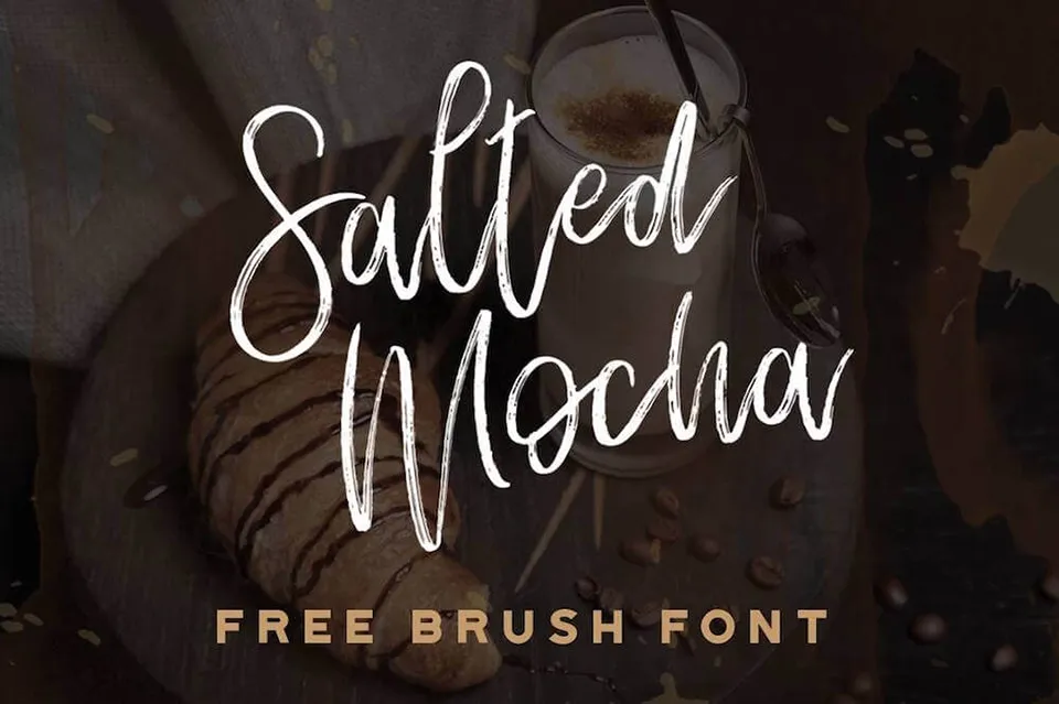Salted Mocha Brush Font