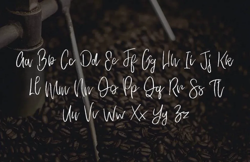 Salted Mocha Brush Font