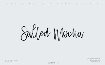 Salted Mocha Brush Font