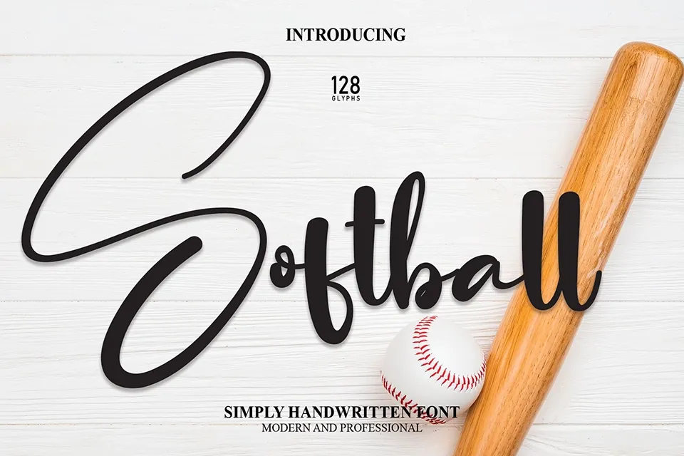 Softball Script Font