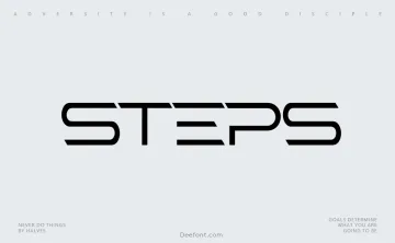 Steps Display Font
