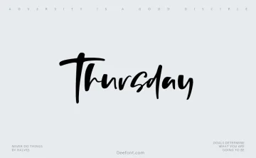 Thursday Vibes Brush Font