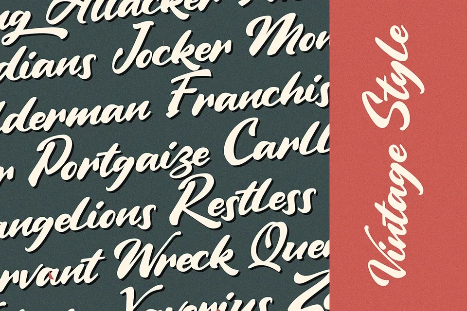 Vintage Style Script Font