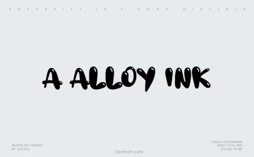 A Alloy Ink Font