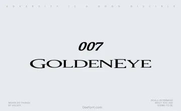 007 GoldenEye Font