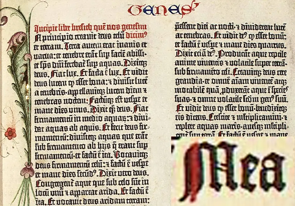 1454 Gutenberg Bibel Font