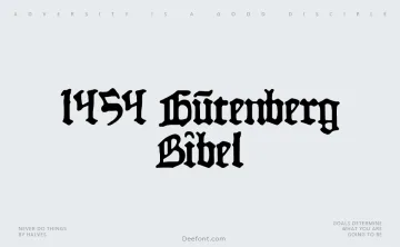1454 Gutenberg Bibel Font