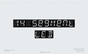 14 Segment LED Font