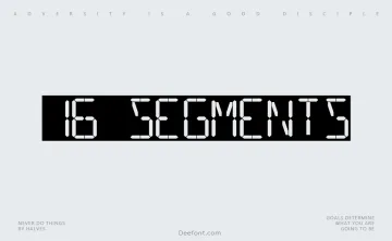 16 Segments Font