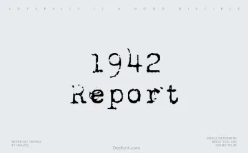 1942 Report Font