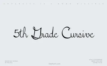 5th Grade Cursive Font