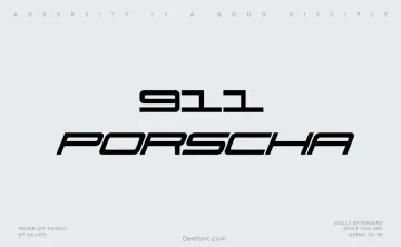 911 Porscha Font