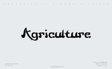 Agriculture Font