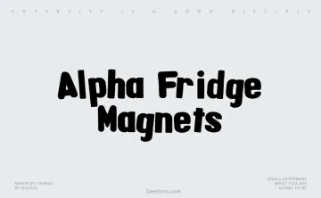 Alpha Fridge Magnets Font
