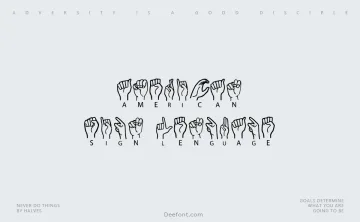 American Sign Language Font