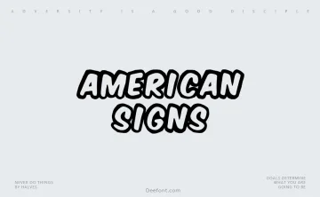 American Signs Font