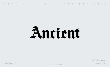 Ancient Font